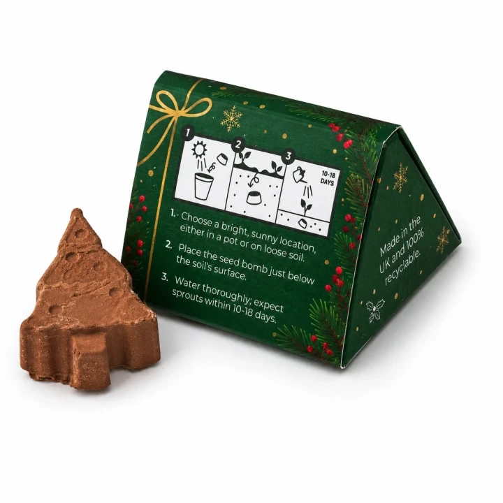 Christmas Tree Mini Seed Bomb Box
