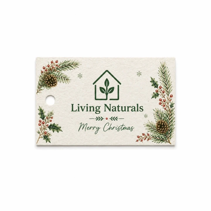 Christmas Gift Tag Rectangle - Single