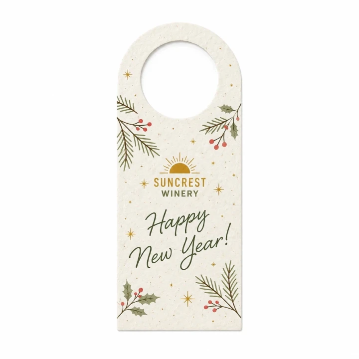 Christmas Seed Paper Bottle Collar