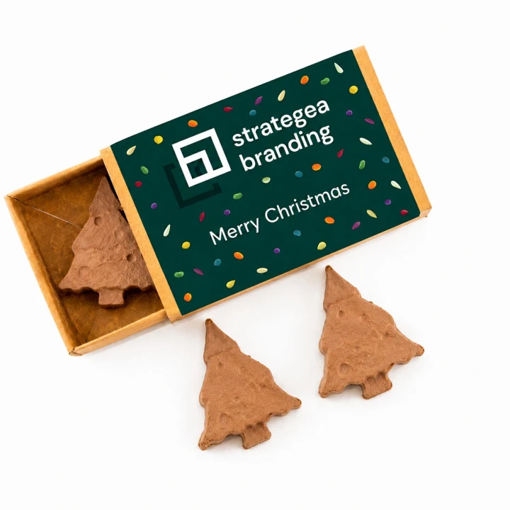 Christmas Tree Shaped Seed Bombs Matchbox