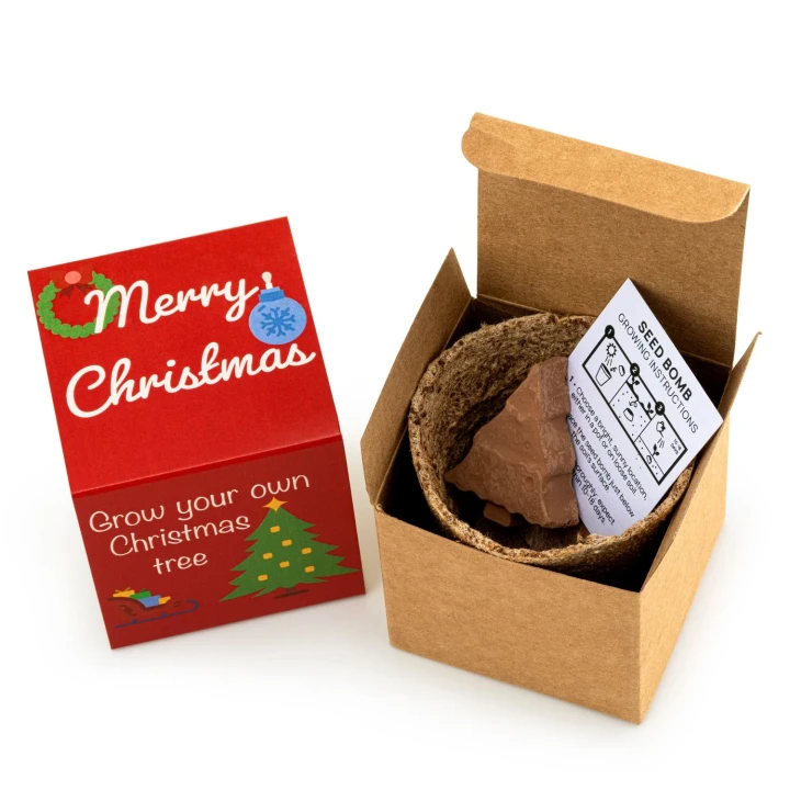 Christmas Tree Seed Bomb Kit (Kraft Box & Sleeve)