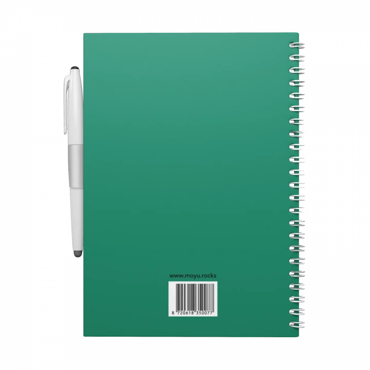 MOYU Erasable Stone Paper Notebook A5 Hardcover Forest Green - 40 Pages