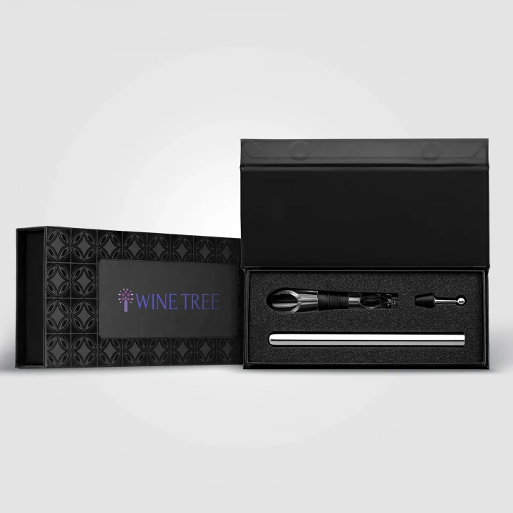 Neve Recycled Stainless Steel Wine Chiller Set & Gift Box 2pcs