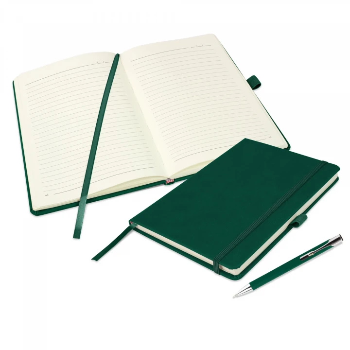 Holms Soft Grain A5 Notebook & Lago Pen Set