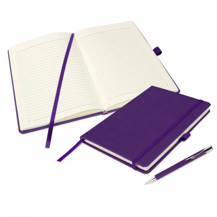 Holms Soft Grain A5 Notebook & Lago Pen Set