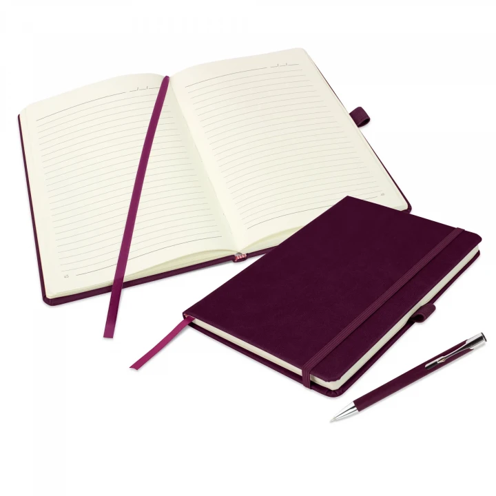 Holms Soft Grain A5 Notebook & Lago Pen Set