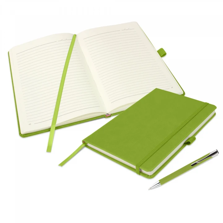Holms Soft Grain A5 Notebook & Lago Pen Set