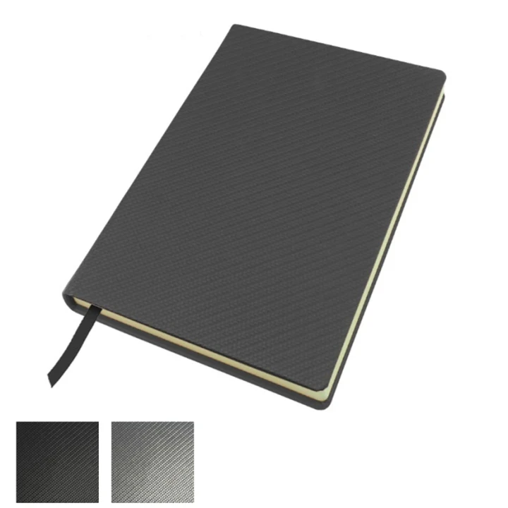 Carbon Fibre Textured A5 Casebound Notebook