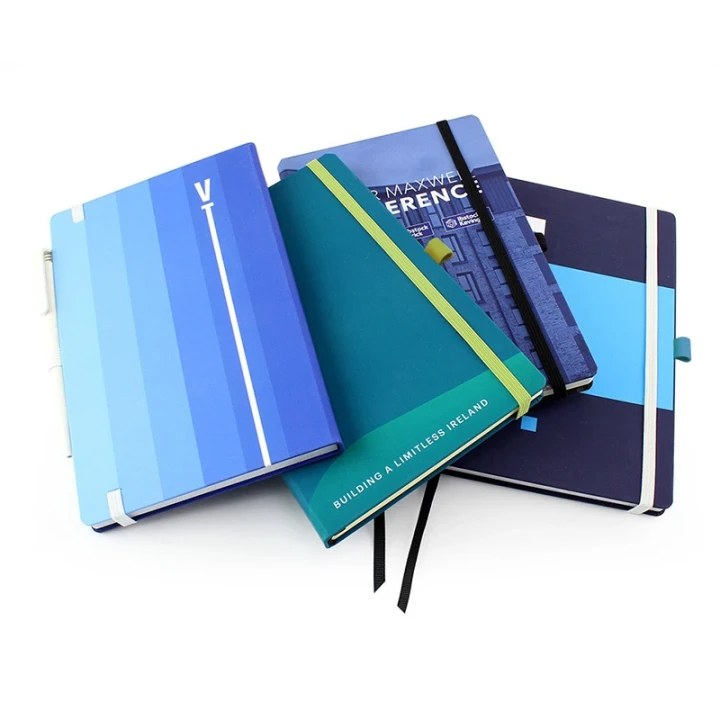 Designer A5 Casebound Notebook with Elastic Strap & Pen Loop