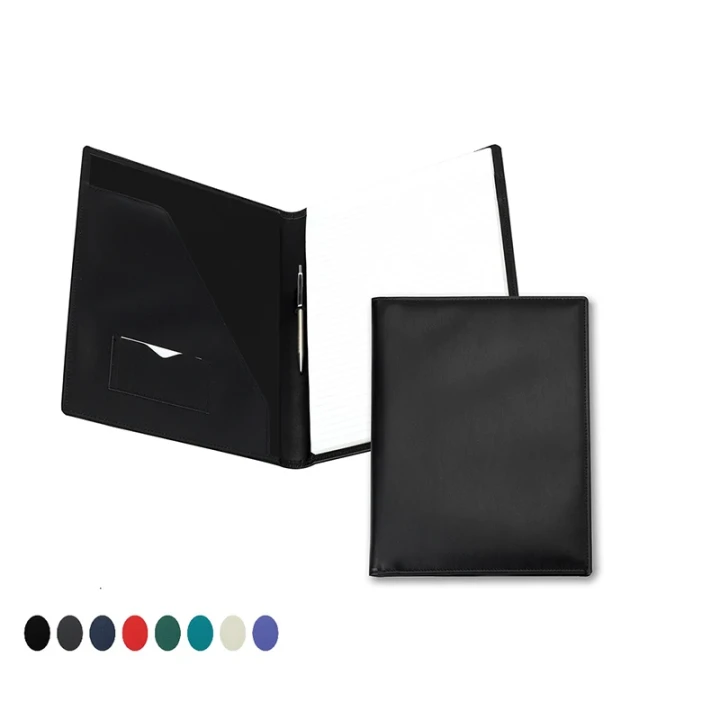 A4 Conference Folder with co ordinating Leather Interior Pockets Recycled Environmentally friendly Eleather