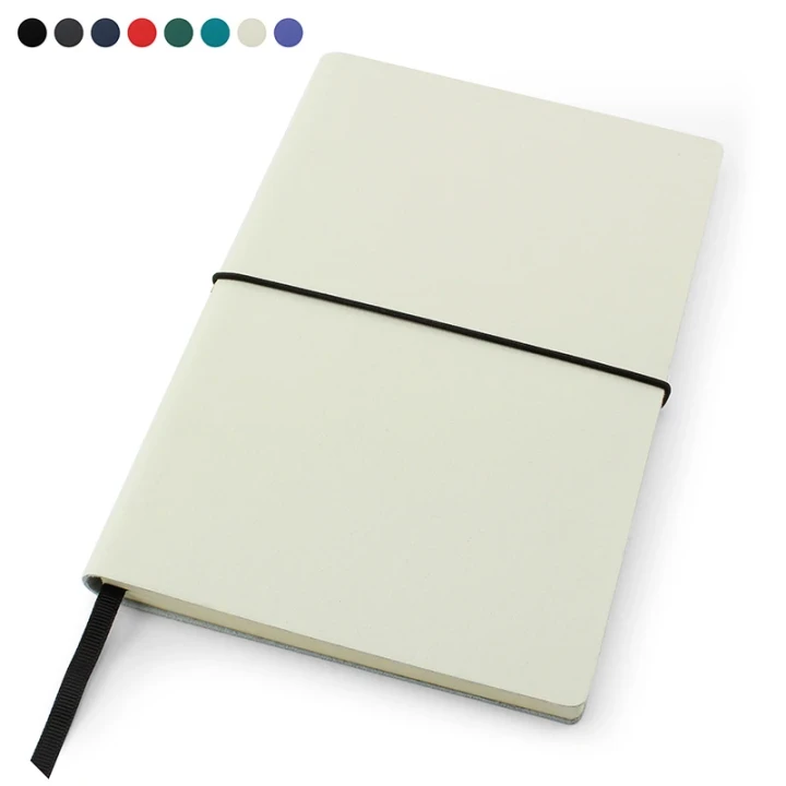 Recycled ELeather A5 Flexi Notebook with an Elastic Strap, made in the UK