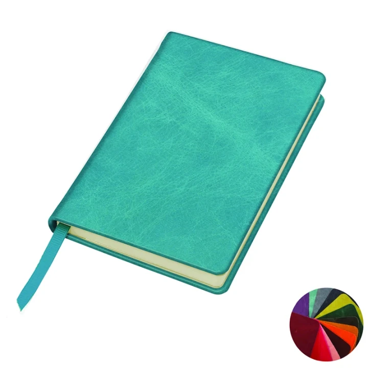Coloured Kensington Distressed Leather Pocket Casebound Notebook
