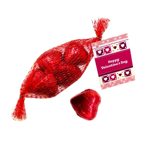 Valentines Mini Milk Chocolate Heart Net