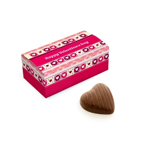 Valentines Mini Milk Chocolate Heart Cuboid