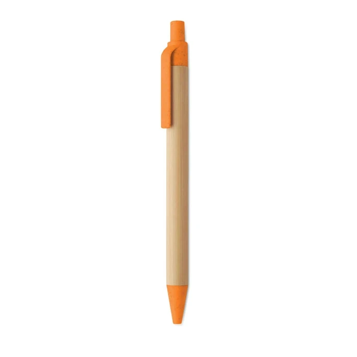 Push Button Ball Pen In Bamboo