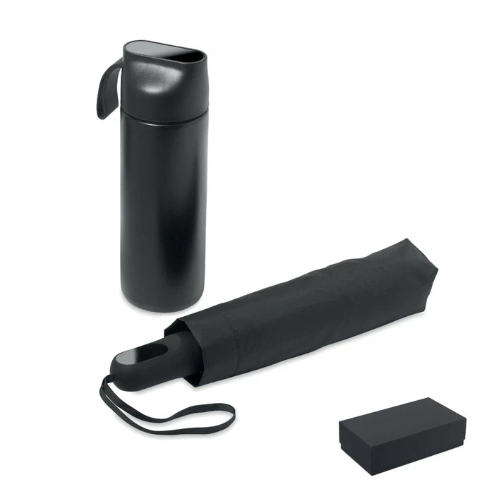 Stainless Steel Bottle & Umbrella Gift Set