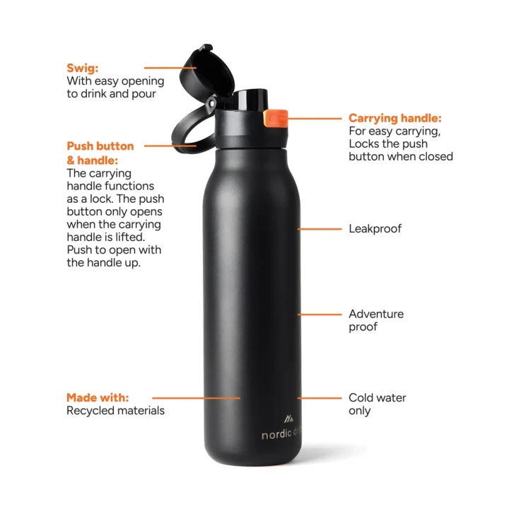 Nordic Drift Trail RCS Single Wall Water Bottle 750ml