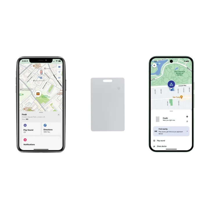 Findit Dual RCS rplastic ultra-thin finder card rechargeable