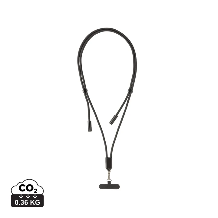 LoopAmp RCS RPET adjustable 160 cm phone cord with 60W cable