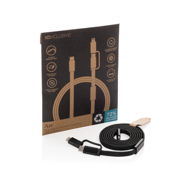 Arc RCS 60W 120 cm 2-in-1 fast charging cable