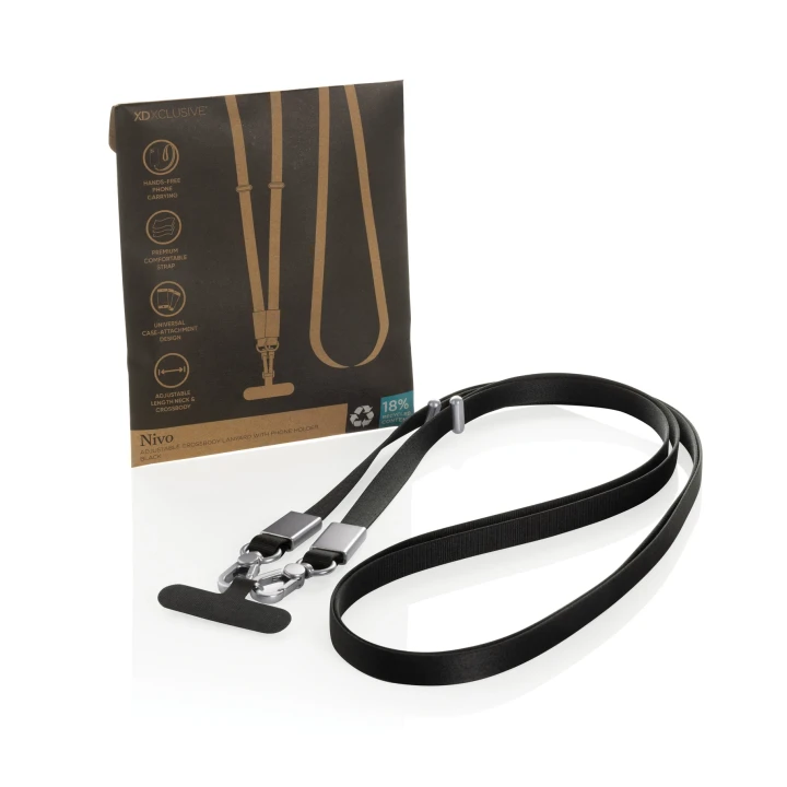 Nivo RCS Recycled PET Crossbody Lanyard