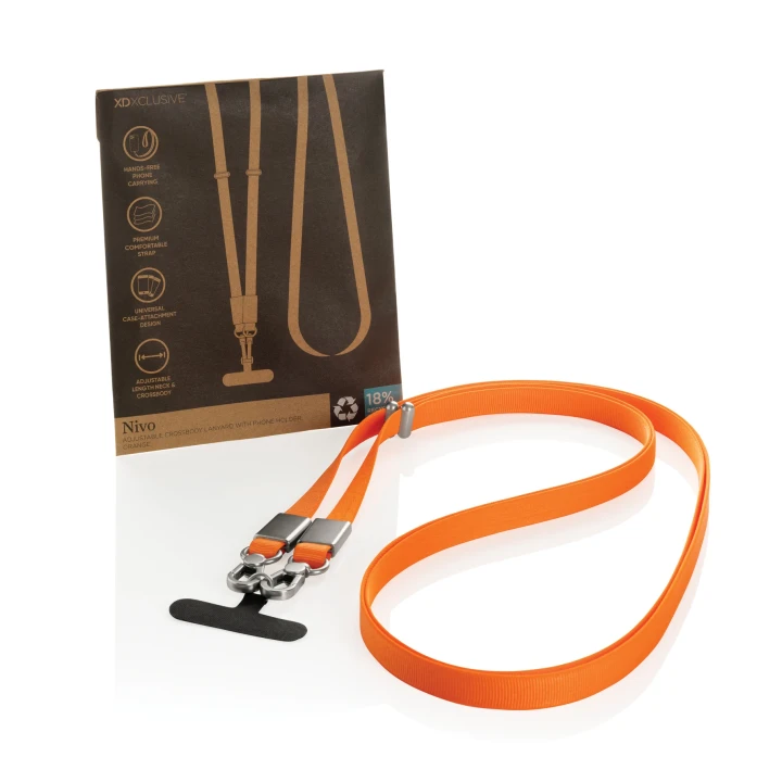 Nivo RCS Recycled PET Crossbody Lanyard