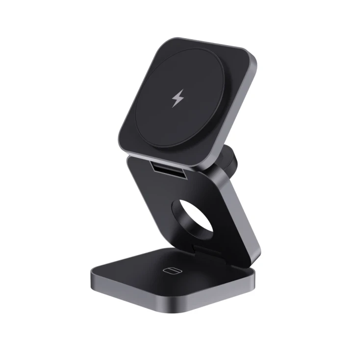 Terra RCS recycled aluminium foldable 3 in 1 15W charger