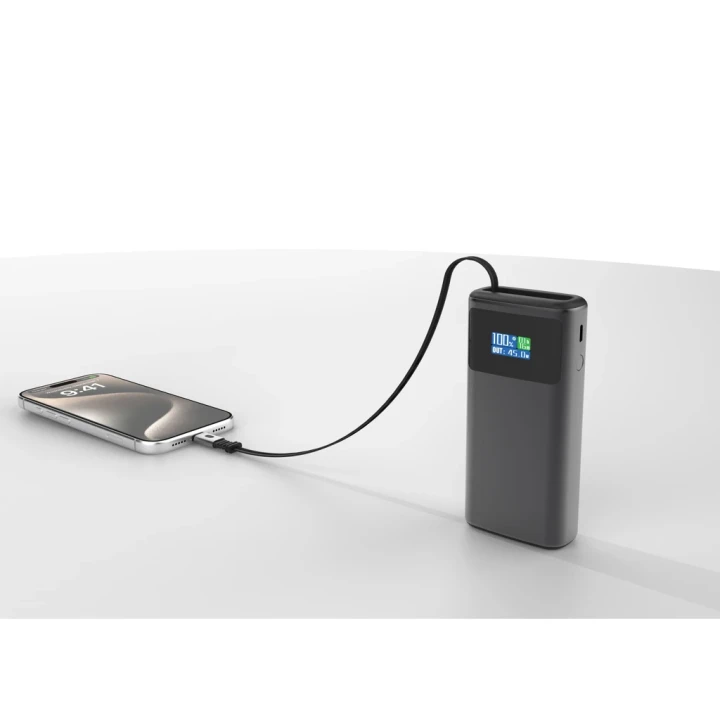 Quantum RCS ultra-fast PD45W 10.000mAh powerbank with screen