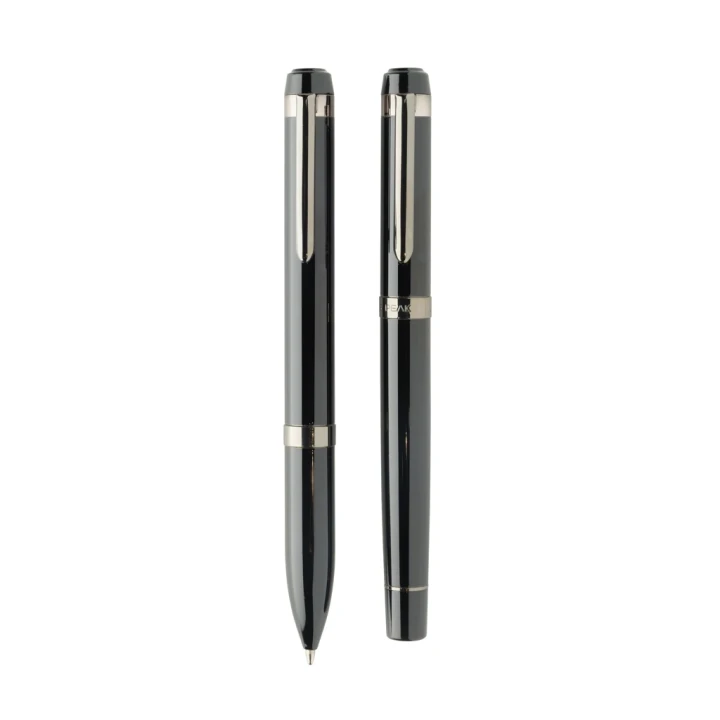 Swiss peak OSLO recycled stainless steel deluxe pen set