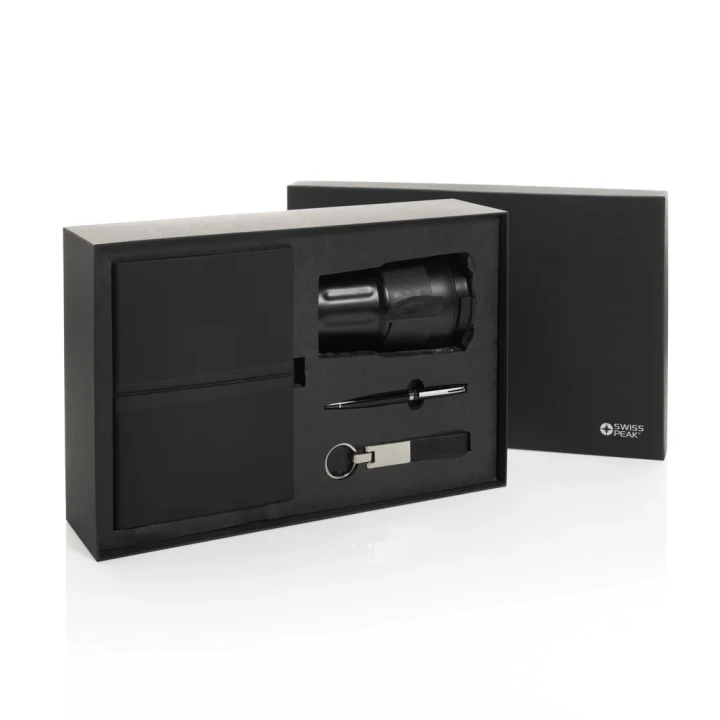Swiss Peak RCS certified deluxe business gift set w/ tumbler