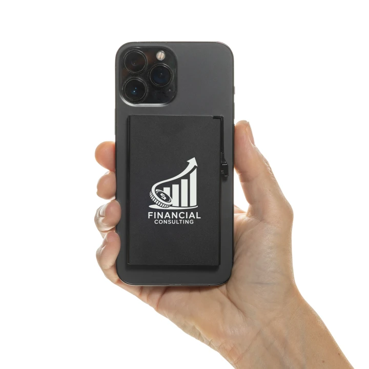 Standard aluminium RFID magnetic phone cardholder