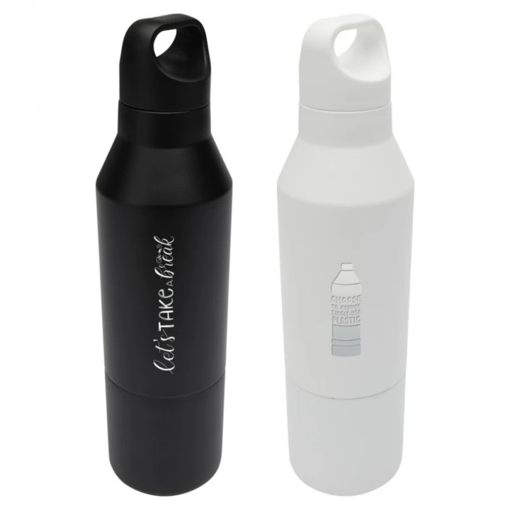 Odessy 600ml RCS Certified Recycled Stainless Steel Insulated Bottle With 300ml Cup