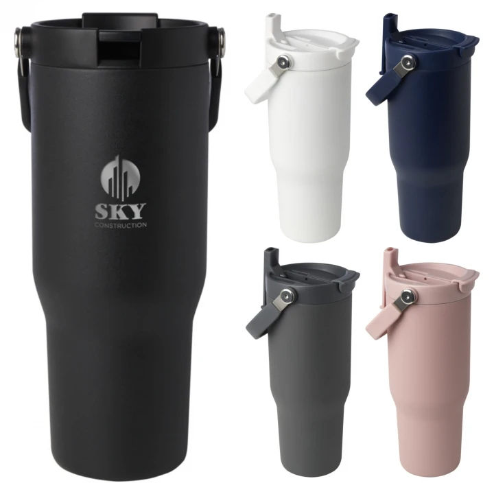 Bronx RCS Recycled Stainless Steel Tumbler With Dual Function Lid 900ml