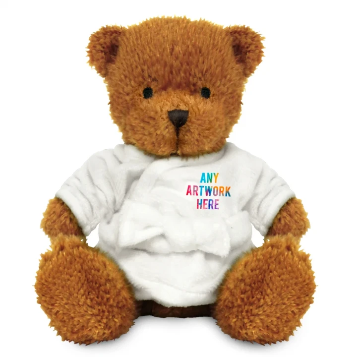 James II Bear In White Bathrobe 18cm