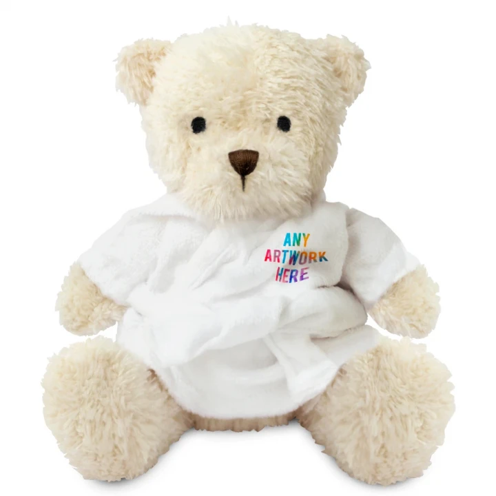 James III Bear In White Bathrobe 18cm