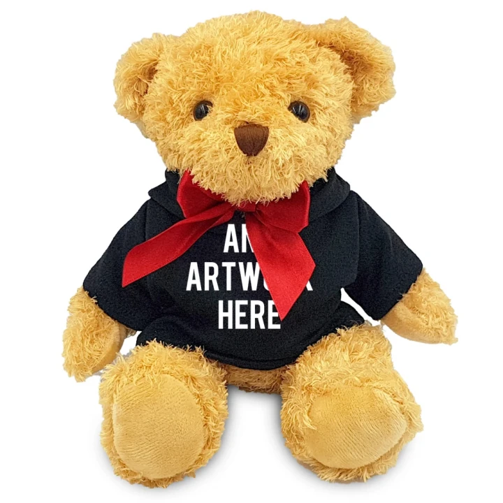 William Bear In Black Hoodie 18cm