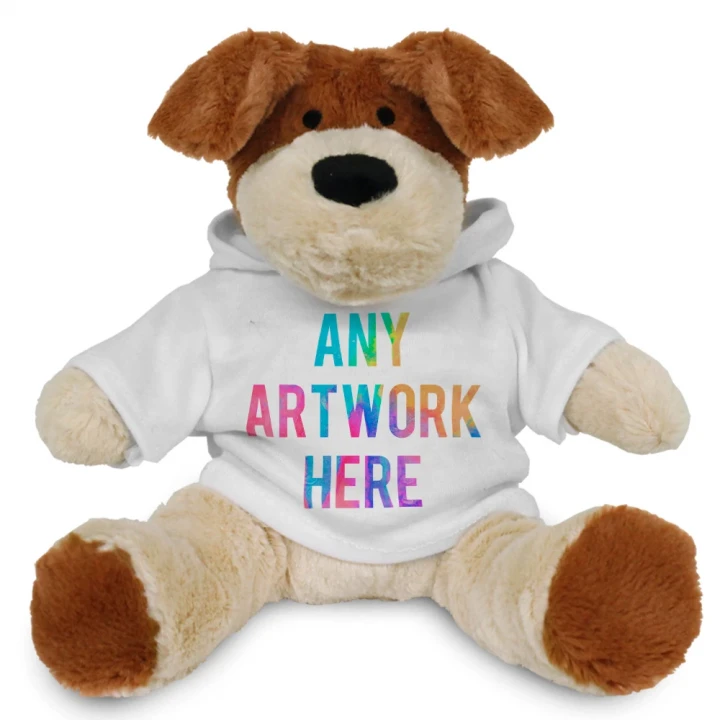 Darcy Dog In White Hoodie 20cm