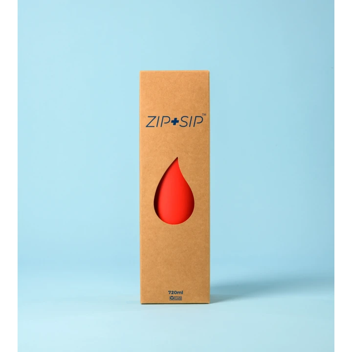 ZIP + SIP Bottle 720ml Fire Red