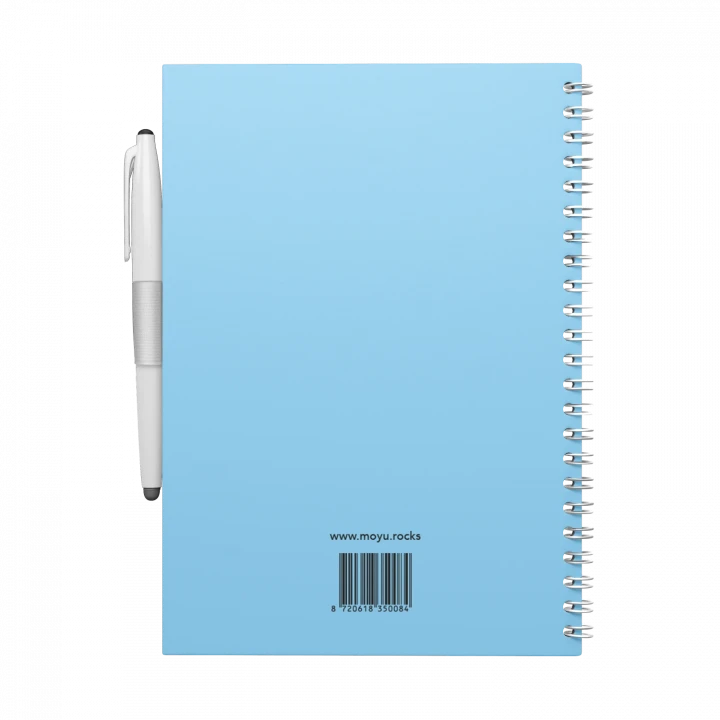 MOYU Erasable Stone Paper Notebook A5 Hardcover Sky Blue - 40 Pages