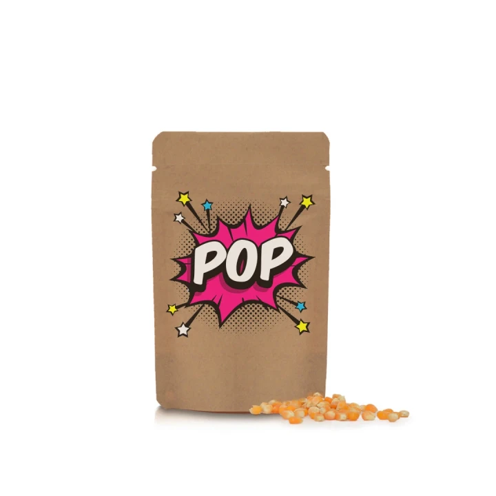 Organic Popcorn Pouch 50g - Kraft