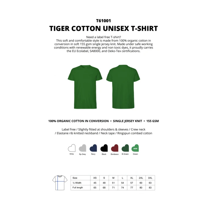 Tiger Cotton® Unisex T-Shirt Neutral®