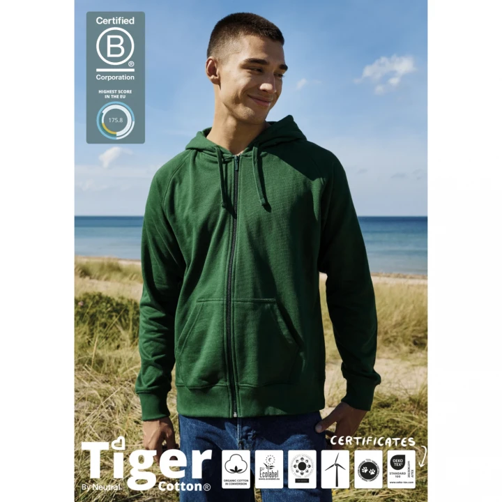 Tiger Cotton® Unisex Hoodie With Zip Neutral®