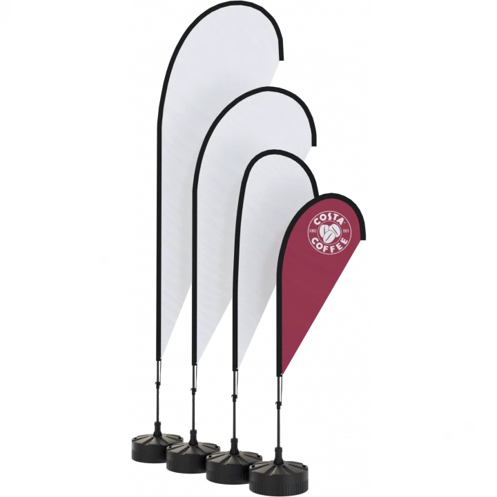 Teardrop Flag Kit - Medium (3.4m)  - Single Sided