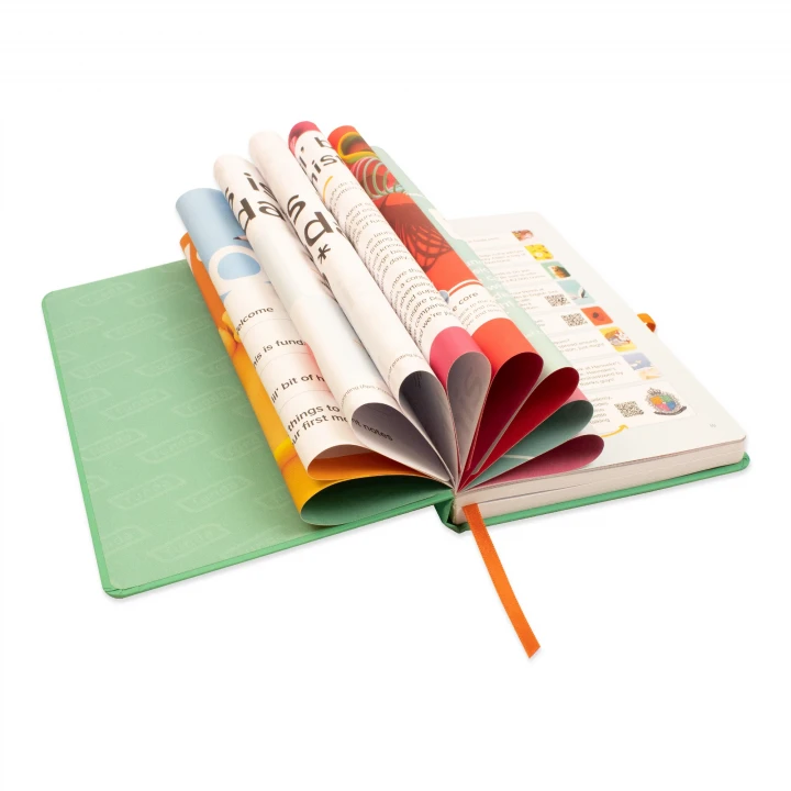 Custom Full Colour Wrap A5 Notebook with Tip In Pages
