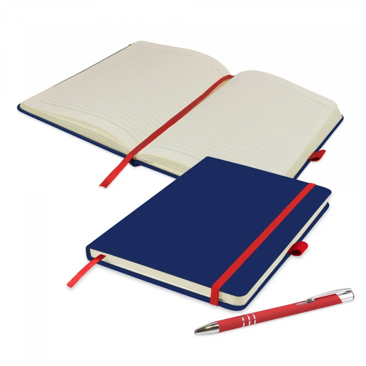 Toretto Navy A5 Notebook & DaVinci Ballpen Set