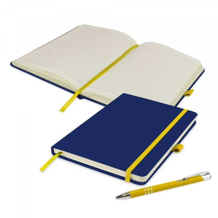 Toretto Navy A5 Notebook & DaVinci Ballpen Set