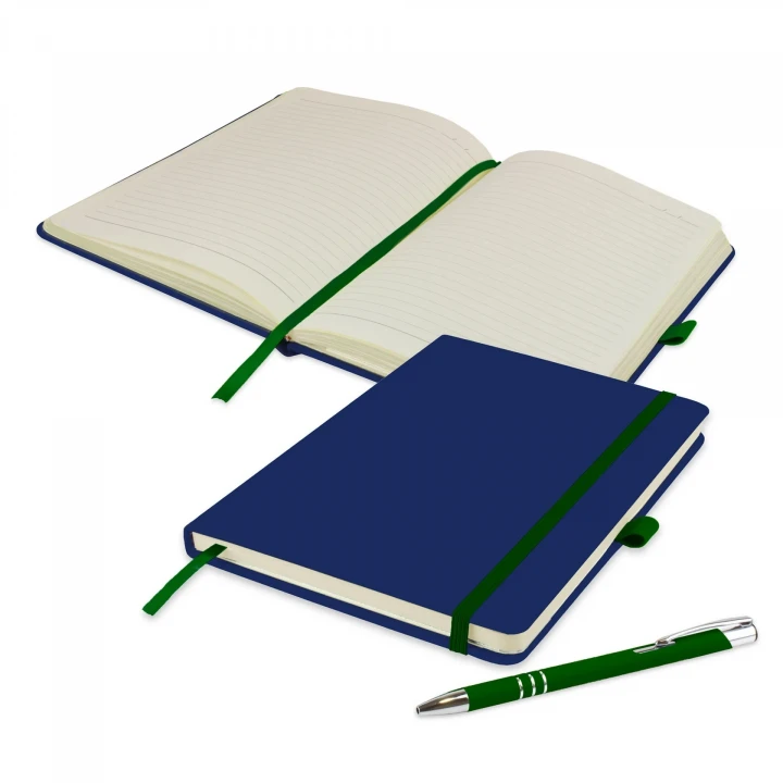 Toretto Navy A5 Notebook & DaVinci Ballpen Set