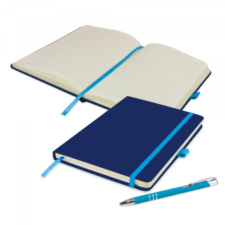 Toretto Navy A5 Notebook & DaVinci Ballpen Set