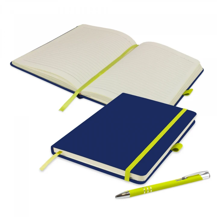 Toretto Navy A5 Notebook & DaVinci Ballpen Set