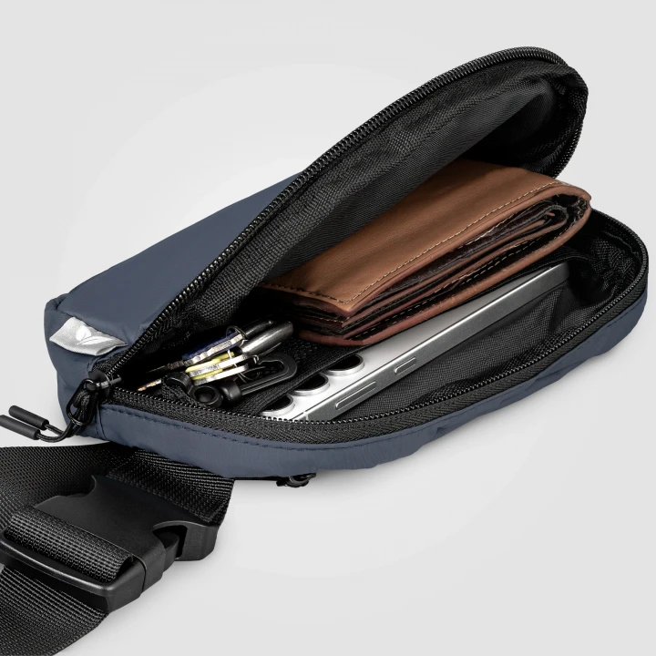 Taiga rPET Nylon Zippered Waist Bag 1.2L